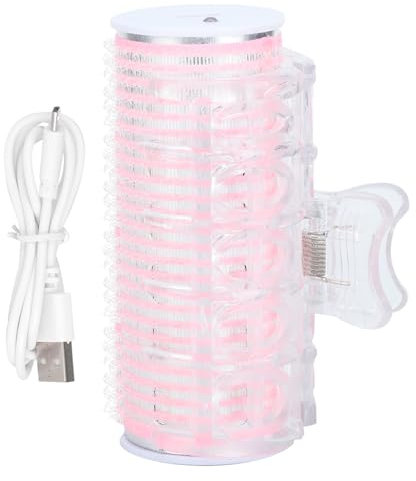Rouleau de frange de rideau, rouleaux électriques roses, mini bigoudi électrique portable USB, outil de coiffure pour friser les cheveux, bigoudi pour femme
