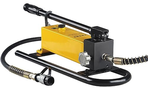 SUPAIDM Pompe à Main hydraulique Pompe à bélier Manuelle de 10 000 psi avec Filetage 3/8, hydraulique Portable de 1 200 CC avec Conception de Sortie d'huile à Deux étages(Couleur:a)