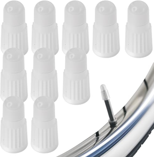 Esshogo 10 Stück Ventilkappen Fahrrad Französisch, Tubeless Ventil, Fahrradventil Kappe, Fahrrad Ventile, Ventiladapter Kapern, Tubeless Ventil, Fahrradreifen Ventilkappen