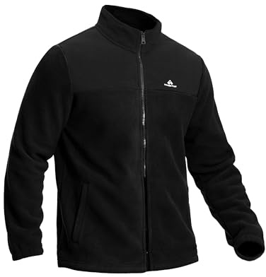 Pioneer Camp Herren Fleecejacke Stehkragen Dicke Winddichte & Wärmende Atmungsaktive Jacke Männer Strickjacke Übergangsjacke Outdoor Sweatjacke für Wandern Laufen