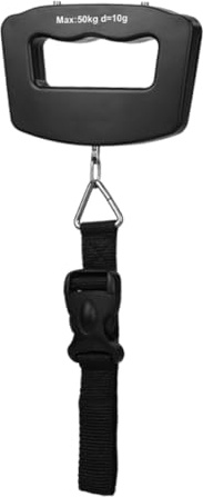 WEGLOK Báscula de Equipaje Digital con Gancho, 110lb/50kg Balanza de Equipaje Colgante Balanza de Pesca, Portátil Balanza Escala, Para Vida, Viajes y Exterior, Báscula de Precisión Extrema