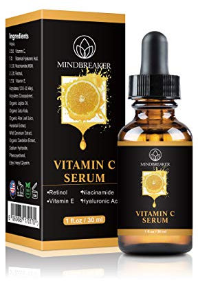 Sérum rétinol naturel à 5% de vitamine C, Formule de traitement de la peau, anti - rides bio, Crème émolliente, cernes, cicatrices, soin bio pour le visage et les yeux