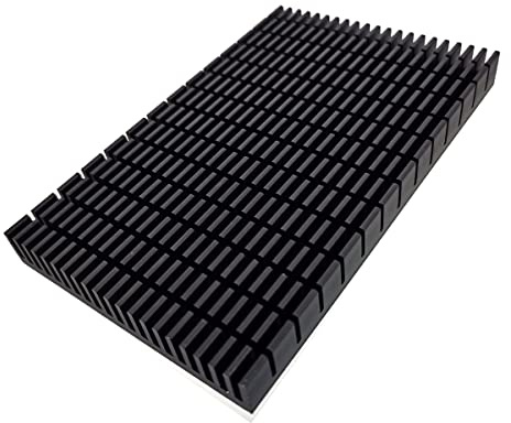 YVSPTIK Aluminum Heat Sink Heatsink Module Cooler Fin Heat Radiator Board Cooling for Amplifier Transistor Semiconductor Devices Black Tone 150mm (L) x 93mm (W) x15mm (H)