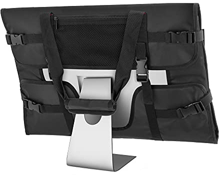 Trunab Monitor Carry Case Compatible with iMac 21.5 Desktop Computer/24’’ iMac /24’’ Monitors, Protective Monitor Dust Cover for iMac Screen and Accessories, Black - Patented Design