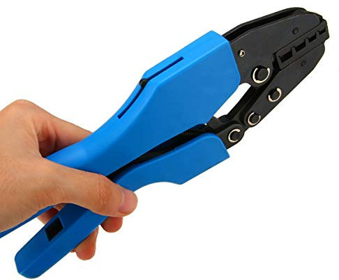 wchaoen Multifuncional crimpadora 10-35mm Terminales de trinquete punteras huecas Crimper herramienta de engaste de acero al carbono cabeza de pinza Accesorios para herramientas