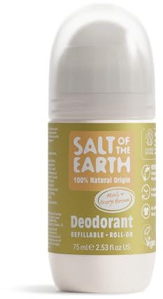 Salt of the Earth Natural - Deodorant Roll On - Neroli & Orange Bloss 75ml | Refillable, Long-Lasting Protection, Vegan Formula with 100% Natural Origin Ingredients, Cruelty Free International
