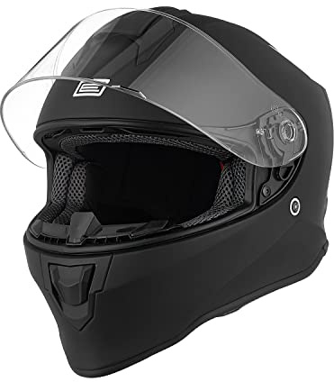 ORIGINE On Road Casco Integrale Casco Moto con Ventilazione ECE (SOLID MATT BLACK,S)