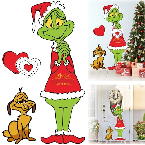 Large Funny Christmas Decorations, Christmas Classic Cardboard Cutouts for Xmas Wall Door Tree Porch Window Decor (Style1)
