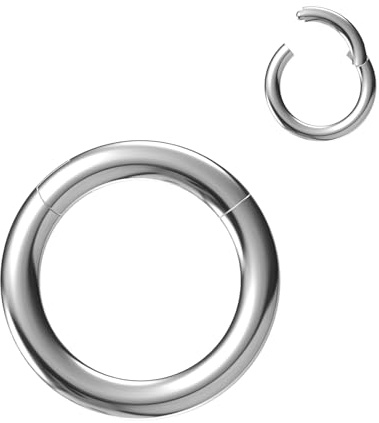NewkeepsR 3.0mm Épaisseur 8mm 316L Acier chirurgical Septum articulé Clicker Segment Nez Helix Daith Cartilage Anneaux
