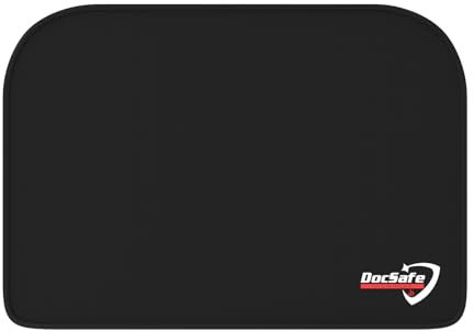 Fireproof Mat,Hearth Rugs for Fireplaces,Fireplace Rug 100x70cm Half Round Hearth Rug Fire Rsistent Mat Fireproof Pad Fiberglass Mat Protects Floor Lawn from Sparks Embers,Black