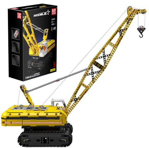 Mould King 15069 Technik Kran Ferngesteuert Bausteine mit App Steuerung Raupenkran Modellbausatz LKW Kranwagen Klemmbausteine Modell Kompatibel mit Andere Marken(1292 Teile)