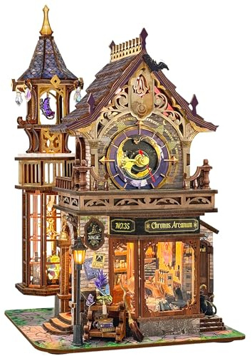 DIY Miniature House Kit, Book Nook Mini House Bookshelf Decor 3D Wooden Puzzle for Adults, Birthday Gifts for Family, Friends - Time Magic Club