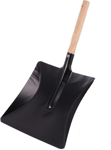 Pelle de jardin en bois, pelle multi-usages, barbecue, charbon, déchets d'animaux, manche en bois robuste, pelle en acier, couleur aléatoire