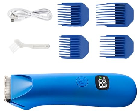 Recortador Corporal para Hombres, Afeitadora Personal Eléctrica Con Pantalla Digital, Recortador De Púbico Para Hombres, Uso en Zona Íntima, Testículos, Espalda, Axilas, Pecho, Brazos,