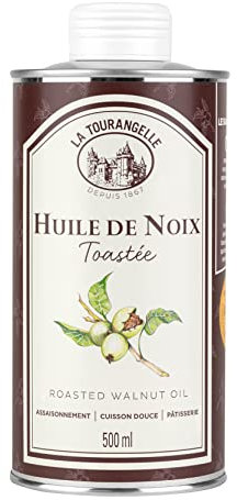 La Tourangelle - Huile de noix toastée - Riche en omega 3 - Saveur de noix délicatement toastées - Issue d’un savoir-faire ancestral - 500ml