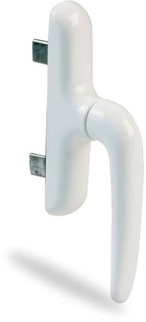 Amig - Maniglia Finestra ad anta ribalta, a battente o a battente - Base in alluminio e copertura in PVC - Senza quadrato - 17.2 x 2.7 cm - Altezza: 5.9 cm - Colore: Bianco