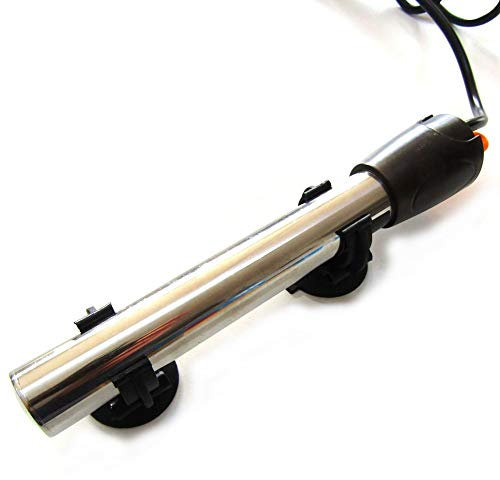 FAST WORLD SHOPPING ® Riscaldatore Per Acquario 25 Watt Acqua Dolce Salata Termostato In Acciaio Termoriscaldatore