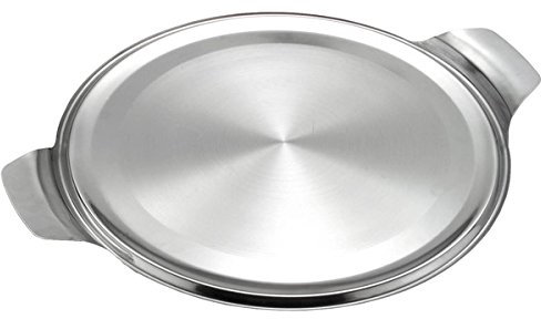 Acense Stainless Steel Cake Plate, Base (Diameter): 30cm, Raised Handles, Multi-Purpose, Durable, Cleanable, 100% Food-Grade Material