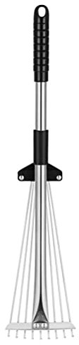 Réglable Pliable Jardin Râteau À Feuilles Expansion Métal Râteau Télescopique Feuilles Rack Feuilles De Nettoyage Râteau Râteau de pour Jardin Pelouse Cour