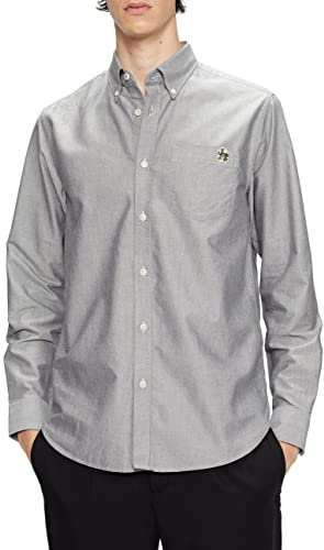 Ted Baker Herren Caplet-ls Oxford Hemd mit Button-Down-Kragen, Schwarz, M