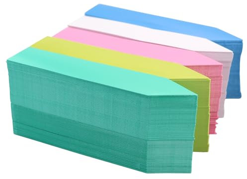 DNDGDLUA Lot de 500 étiquettes de jardin colorées en plastique pour plantes - Résistantes aux intempéries - Pour jardin d'enfants, pot, plante de jardin