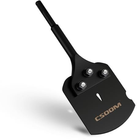 CSOOM Cincel de espátula SDS-Plus 265 x 100 mm en acabado semicurvado para quitar adhesivos para suelos, alfombras, linóleo, adhesivos para azulejos, azulejos de PVC y colores