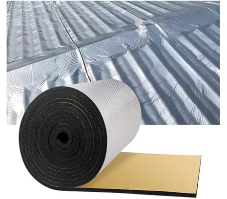 ZXCVBNAS Aislante Térmico，Estera de Aislamiento insonorizante y térmica,Lámina Aislante para el hogar，for capó de automóvil, molduras, Puertas, solárium, Techo de Hierro(6m²,30MM(THK))