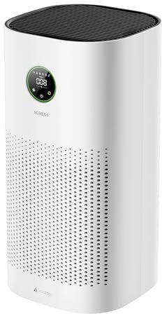 xCREAS Luftreiniger mit Matter-Kompatibilität, kompatibel mit Apple Home, Alexa, Google Home, HEPA H13 Filter, waschbarer Vorfilter, Eco-Sparmodus (83m² Luftreiniger mit Matter)