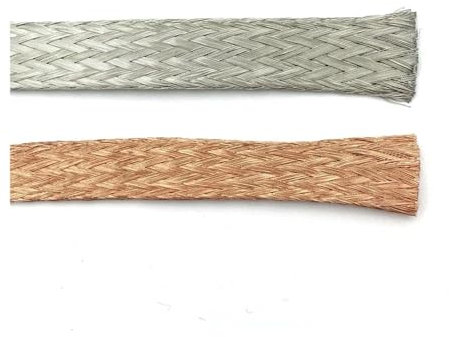 BODOBTF Cavo di segnale schermato con guaina in rame stagnato, retrattile, con guaina in metallo schermato, 2/5 m (rame rosso, 200 cm, larghezza 16 mm)