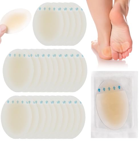 25 Stück Blasenpflaster Ferse，Ferse Hydrokolloid Pflaster，Wasserdicht Gel Pflaster, Ferse Blasenpflaster set, Vorfuß Ferse Fersenschutz, Linderung von