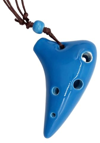 Sanfoelek6 Holes Ceramic Ocarina Alto C Submarine Style Musical Instrument with Lanyard Music Score For Music Lover and Beginner