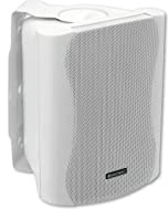 OMNITRONIC C-50A aktiv weiß 2x | Aktives 2-Wege-Lautsprecherpaar mit Halterung, 5-Tieftönern und 50 W RMS