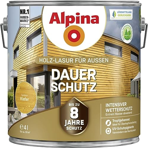 Alpina Dauerschutz Lasur kiefer 4 Liter