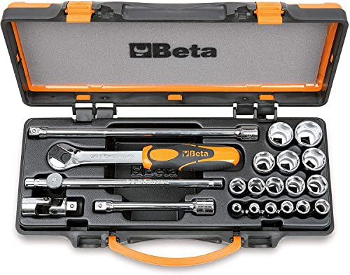 Beta 910A/C16 - Assortimento di 16 chiavi a bussola esagonali e 5 accessori in cassetta di lamiera