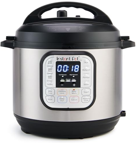 Instant Pot Duo 7-in-1 Electric Pressure Cooker, Slow Cooker, Rice, Steamer, Sauté, Yogurt Maker, Warmer & Sterilizer, Includes App With Over 800 Recipes, Stainless Steel, 6 Quart
