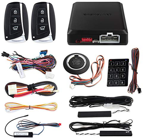 EASYGUARD EC002-HY Rolling Code PKE car Alarm System Passive keyless Entry Remote Starter Touch Password Entry keyless go