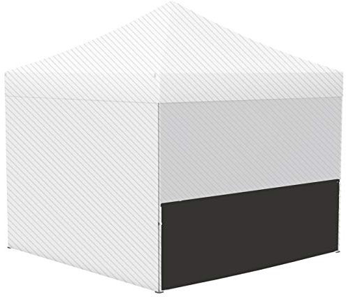 Vispronet® Halbhohe Zeltwand für Faltzelt Basic, Select & Eco (3m x 3m, Schwarz)