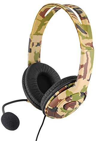Xtreme Cuffie gaming over-ear, con Microfono per Plays4, Design Camouflage, Altoparlante da 40mm, Cavo, Ripiegabile, Regolabile, Comode e Leggere per Lunghe Sessioni di Gioco