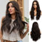Esmee Perruque Brun noir de 24 pouces, perruque synthétique résistante à la chaleur naturelle longue ondulée pour femmes (sans frange)