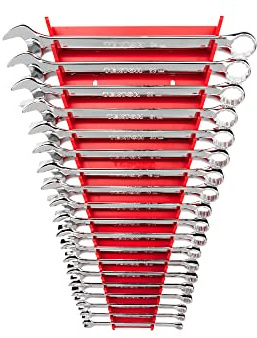 TEKTON Combination Wrench Set, 19-Piece (6-24 mm) - Rack | WCB91202