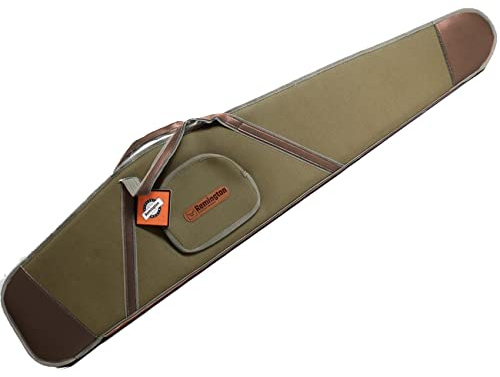 ECOMMUR Funda para carabinas, Rifles, escopetas y Armas largas en General + Visor (Remington). Longitud Externa: 128 cm (Verde y marrón)