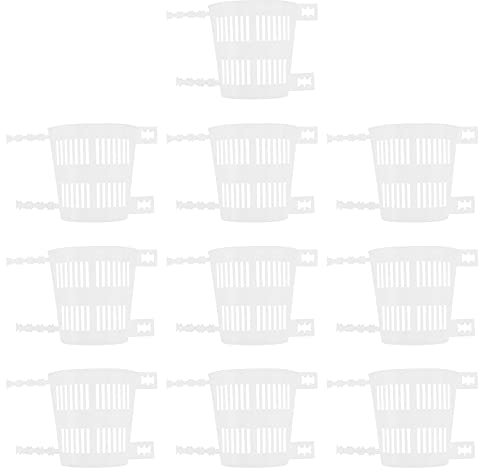 10 Pezzi Coppa per Piantare Dendrobium Piccoli Vasi a Rete Tazzine Nette Vasi da Vivaio Vaso da Fiori con Foro Asilo Vaso da Fiori Trasparente Scanalato Filtro Plastica con Buchi
