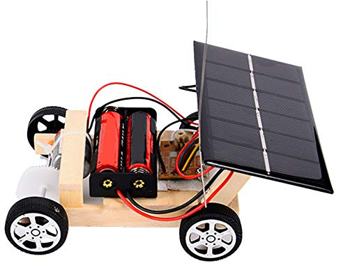 Kit di Esperimenti Scientifici per Bambini in Legno Fai-da-te, Giocattoli Educativi per Bambini RC Esperimento Scientifico e Giocattoli Educativi Set di Auto Telecomandati Solari Assemblati Fai-da-te
