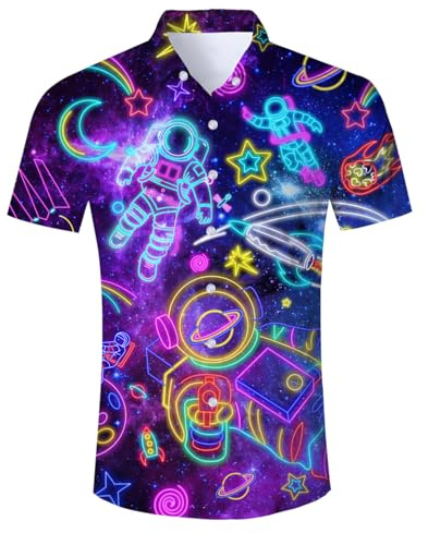 ALISISTER Mens Hawaiian Shirt 3D Print Casual Button Down Ugly Shirts Beach Holiday Aloha Short Sleeve Shirt