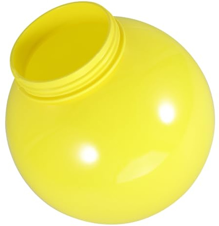 Happyyami Yellow Round Ball Lamp Shade Threaded Fitting Outdoor Garden Patio Light Fixture Cover Replacement Lamp Accessory