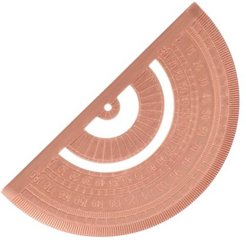 Zerodeko Semicircle Protractor Stationery Degrees Metal Measuring Tool Ruler for Math Geometry Protractor Drawing Tool