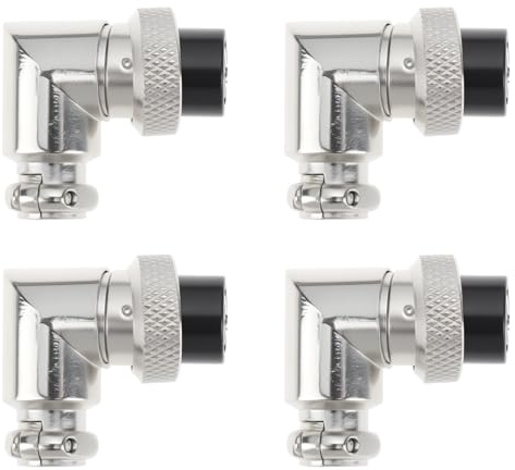 The Lord of the Tools 4 Connettori Ad Angolo Retto Per Microfono A 90° A 6 Pin Per Radio CB E Radio Amatoriale