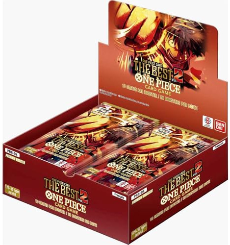 Bandai - One Piece Card Game - The Best Vol. 2 [PRB 02] (Displaybox mit 20 Boostern von je 10 Karten) - Mehrfarbig