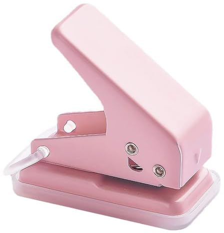 Hole Punch Mini Handheld Portable Puncher Single Hole Puncher Perforator 10 Sheets at One Time for Paper Card Tag