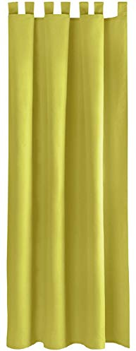 Bestlivings Blickdichte (Grün) Gardine mit Schlaufen in 140x145 cm (BxL), Vorhang Dekoschal als Sichtschutz